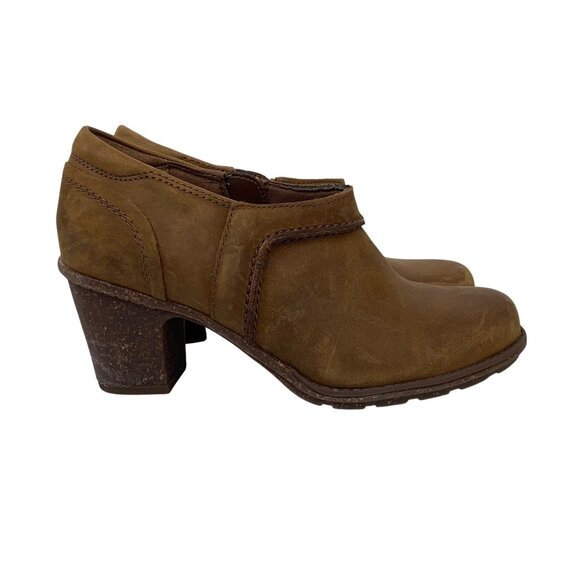 Clarks Sashlin Aleta Bootie Tan Leather Size 7.5 - Picture 1 of 9